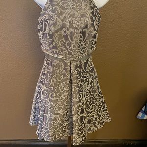 Silver evening dress